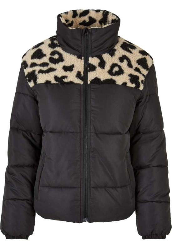 Зимняя куртка Urban Classics Damen Ladies AOP Sherpa Mixed Puffer Jacket