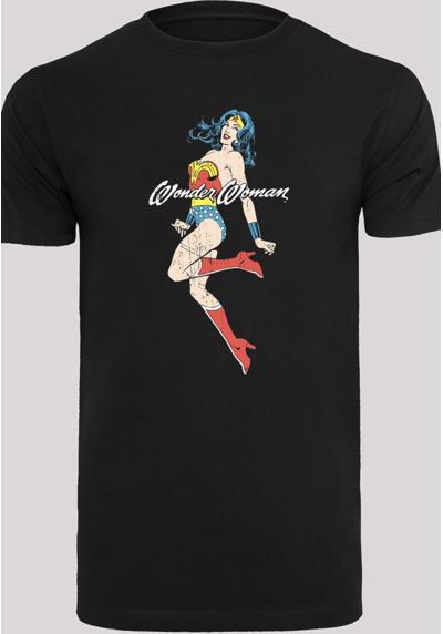 Рубашка с коротким рукавом Herren Wonder Woman Jump -BLK with T-Shirt Round Neck