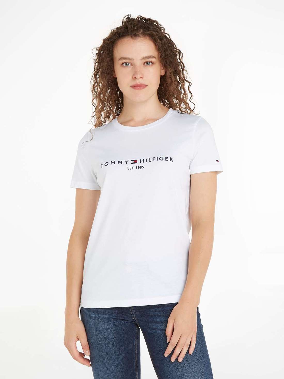 Рубашка с круглым вырезом и вышивкой Tommy Hilfiger Linear... HERITAGE HILFIGER C-NK REG TEE