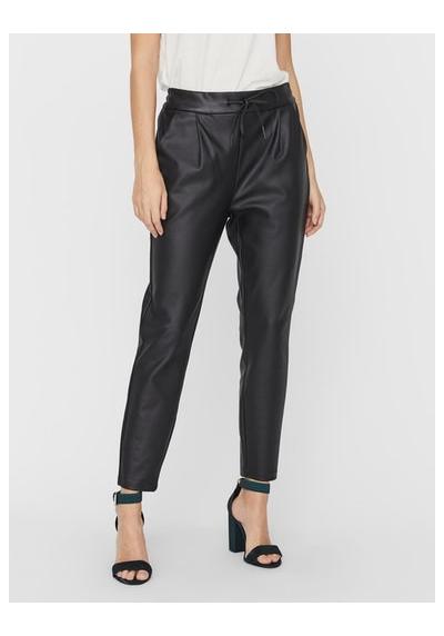 Брюки из искусственной кожи VMEVA MR LOOSE STRING COATED PNT