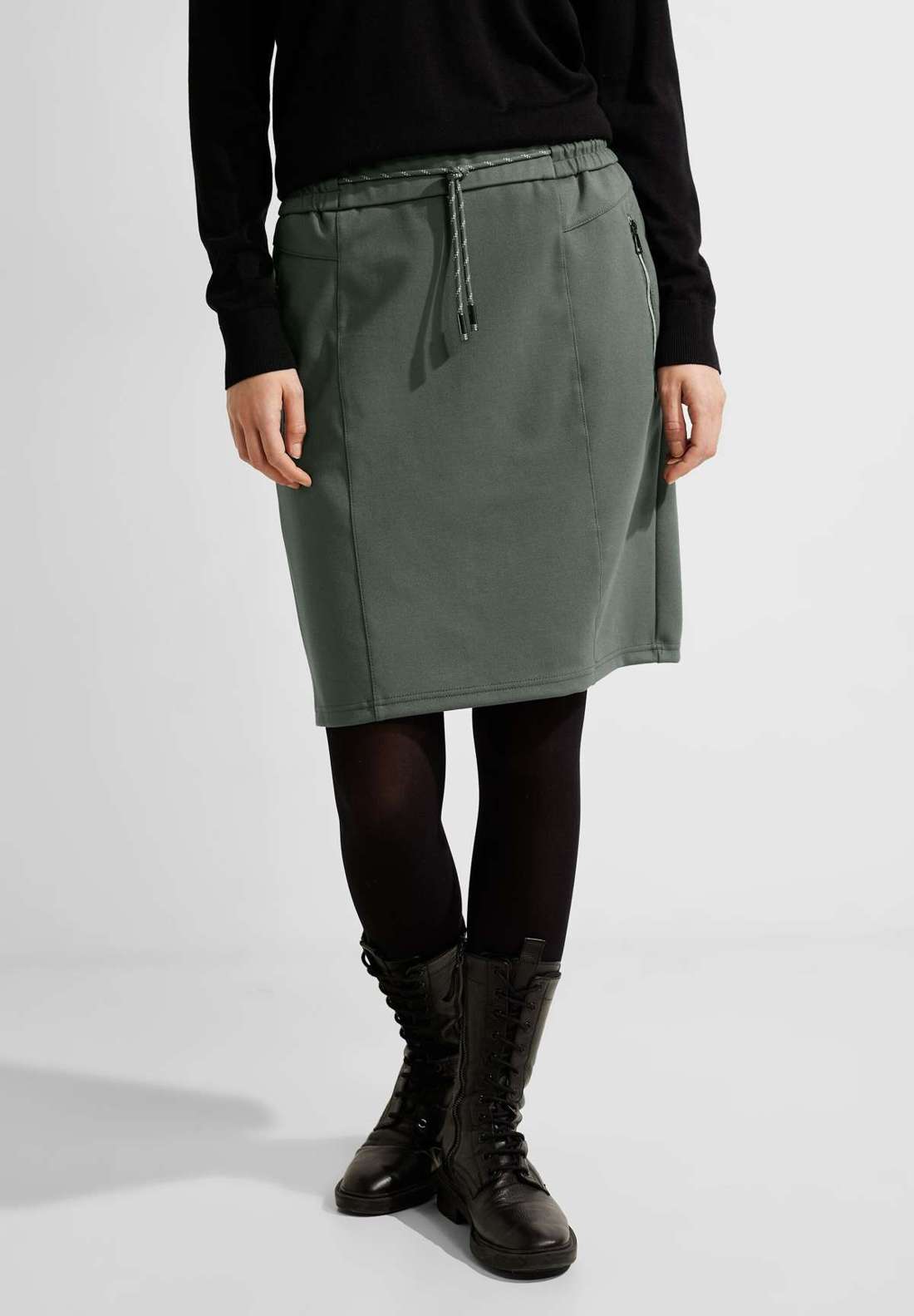 Юбка из джерси с кулиской