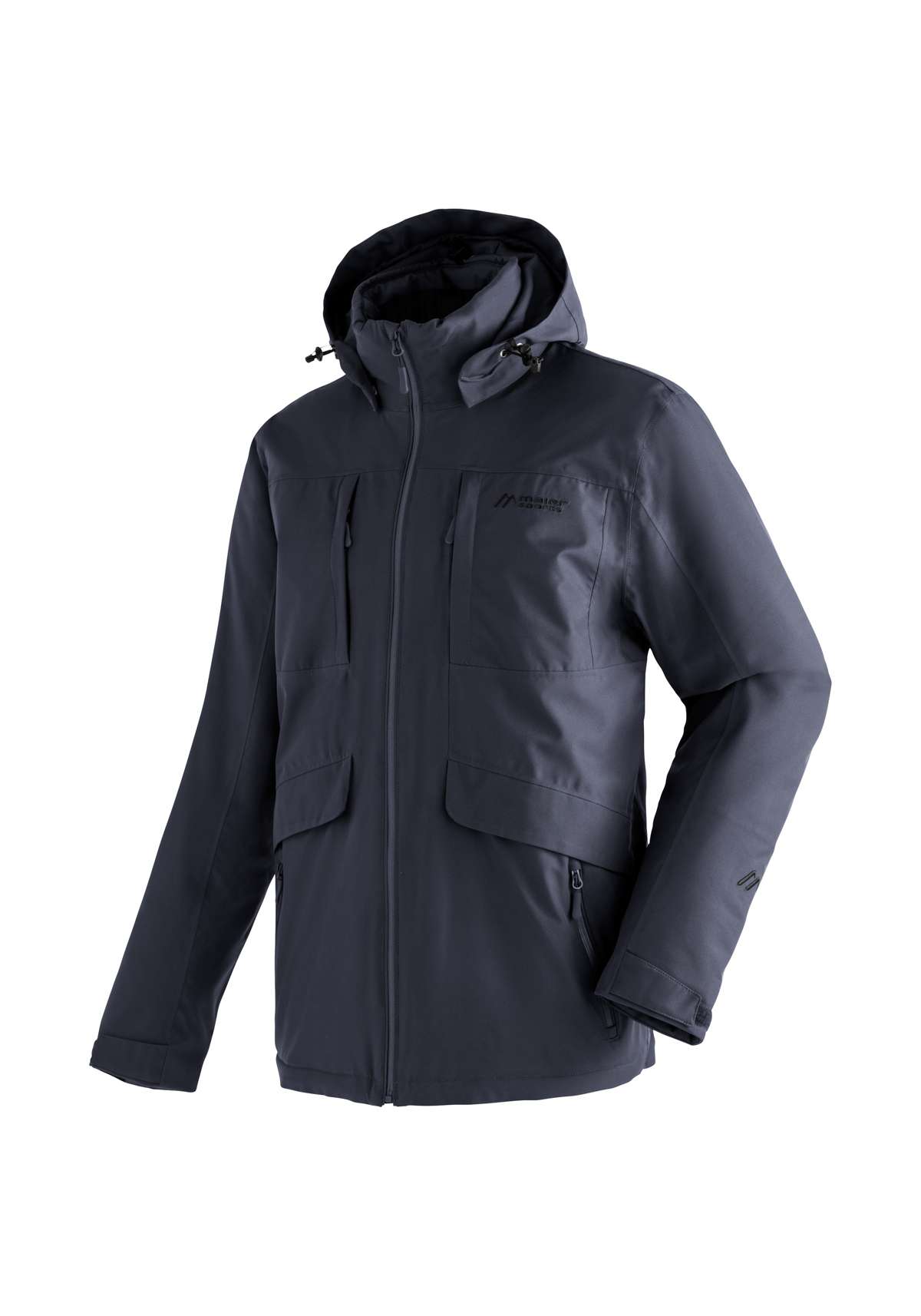 Функциональная куртка, функциональная куртка для активного отдыха с большим сетчатым карманом для капюшона.