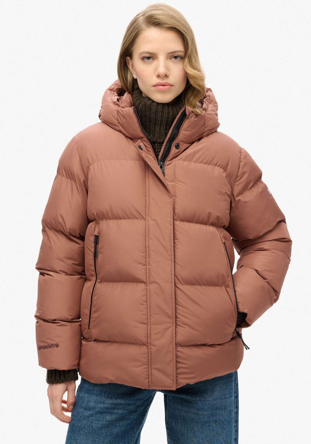 Стеганая куртка с капюшоном HOODED 5 BAFFLE SPORTS PUFFER