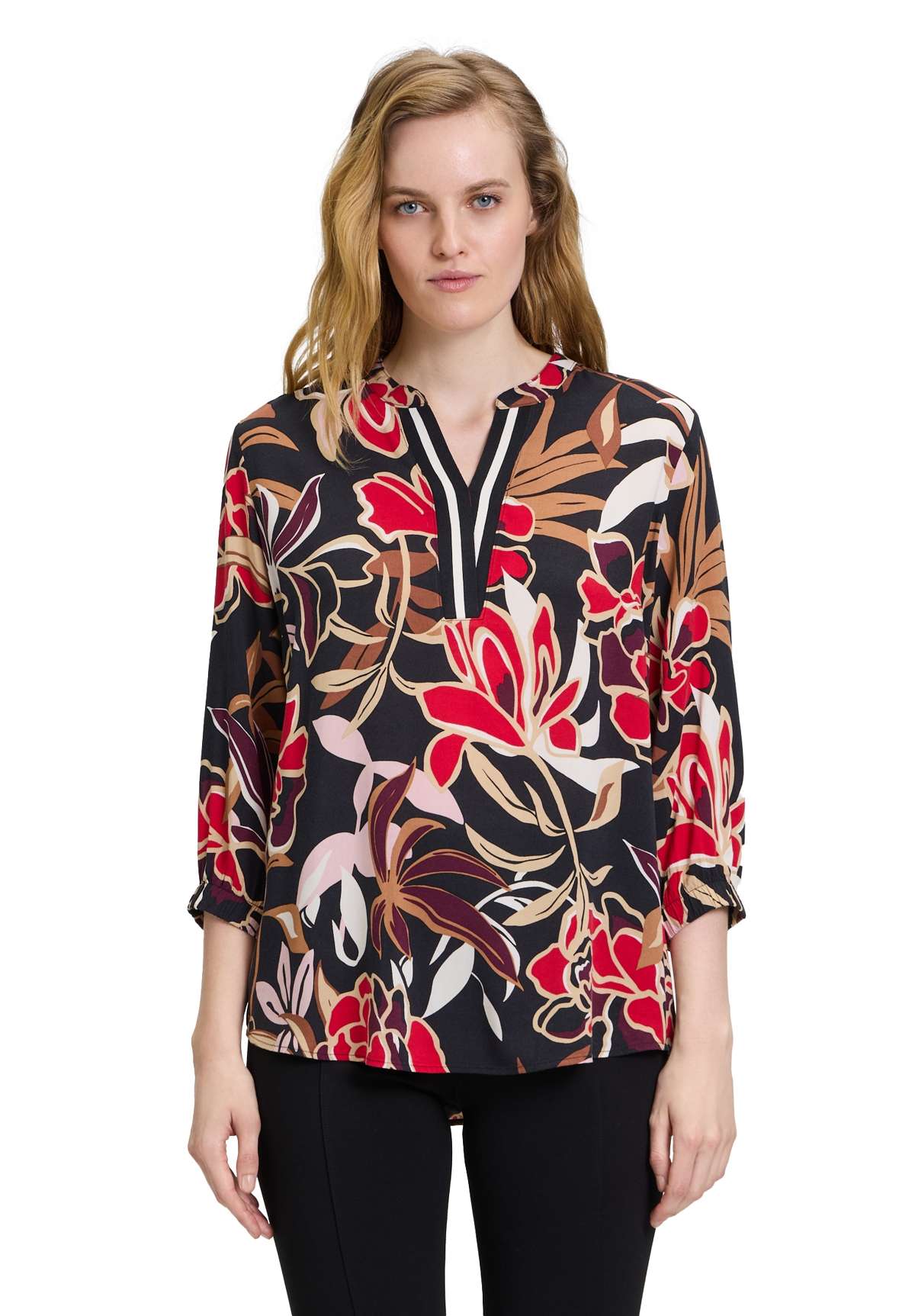 Длинная блузка Longbluse mit Stehkragen