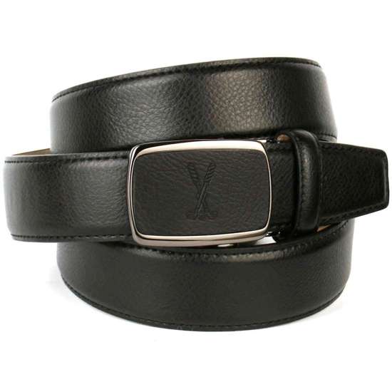 Кожаный ремень с тиснением гольфа