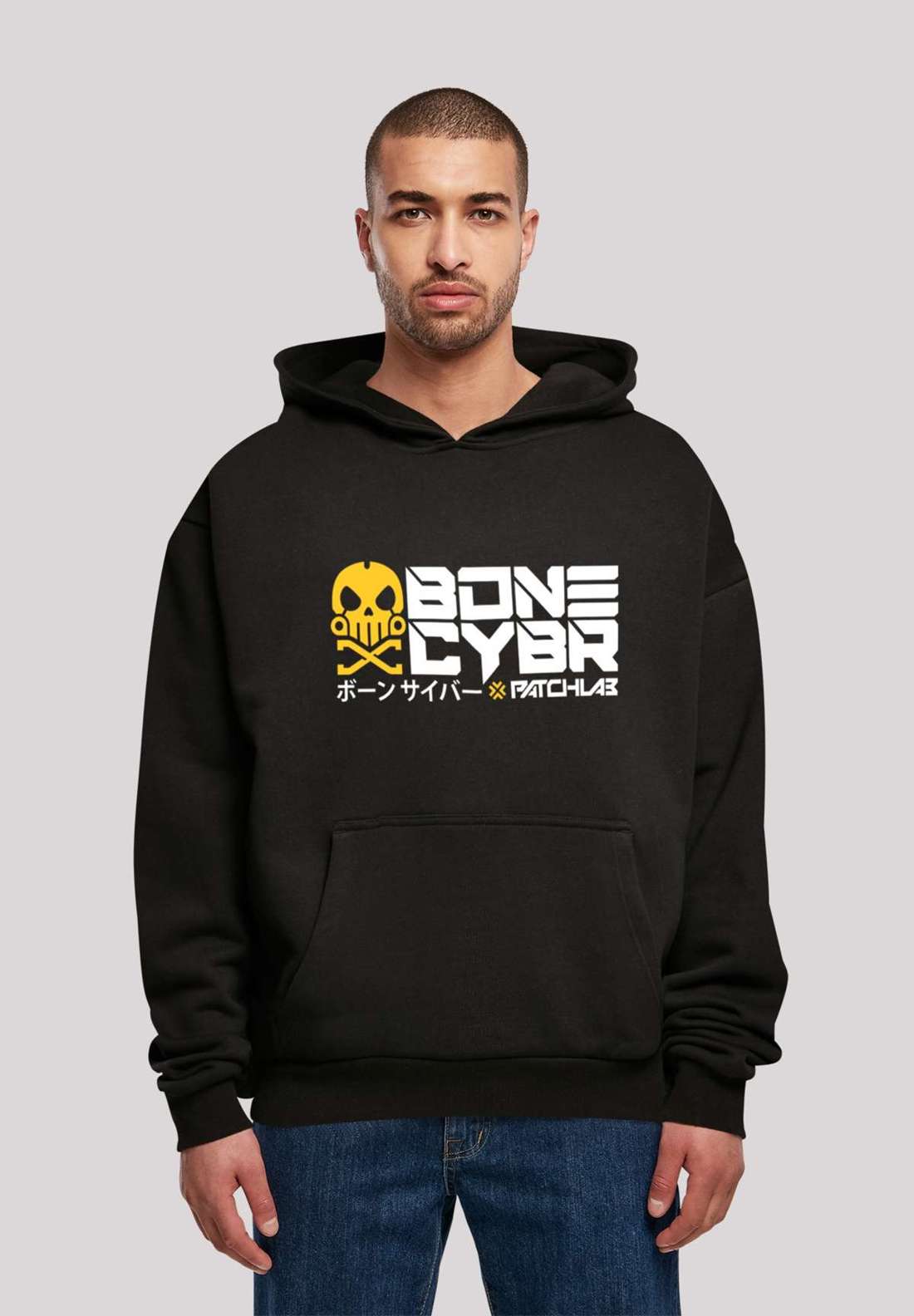 Толстовка с капюшоном MUSTERBRAND BONE CYBER Yellow Punishing Machine