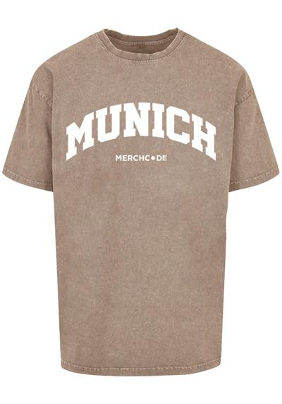 футболка Herren Munich Wording - Acid Washed Oversize Tee