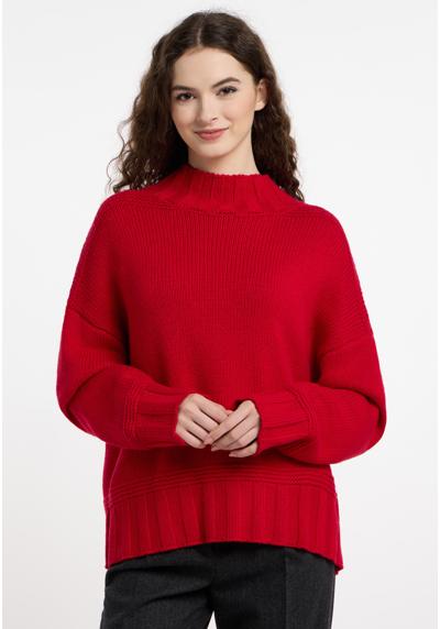 Вязаный свитер с нежными цветными деталями Pullover