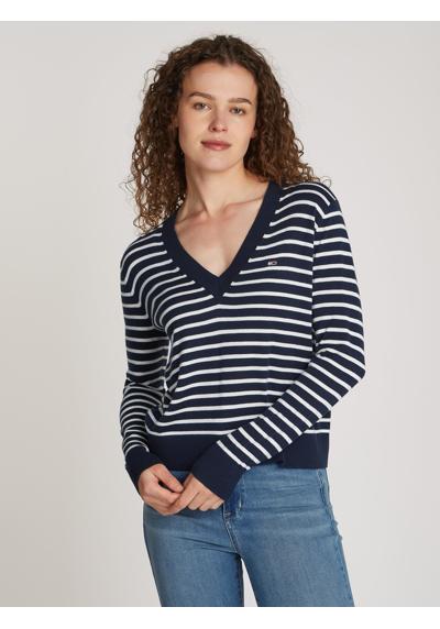 Свитер с V-образным вырезом больших размеров TJW ESSENTIAL VNECK SWEATER EXT