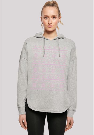 Толстовка с капюшоном Scandinavian Rosa Muster Weihnachten