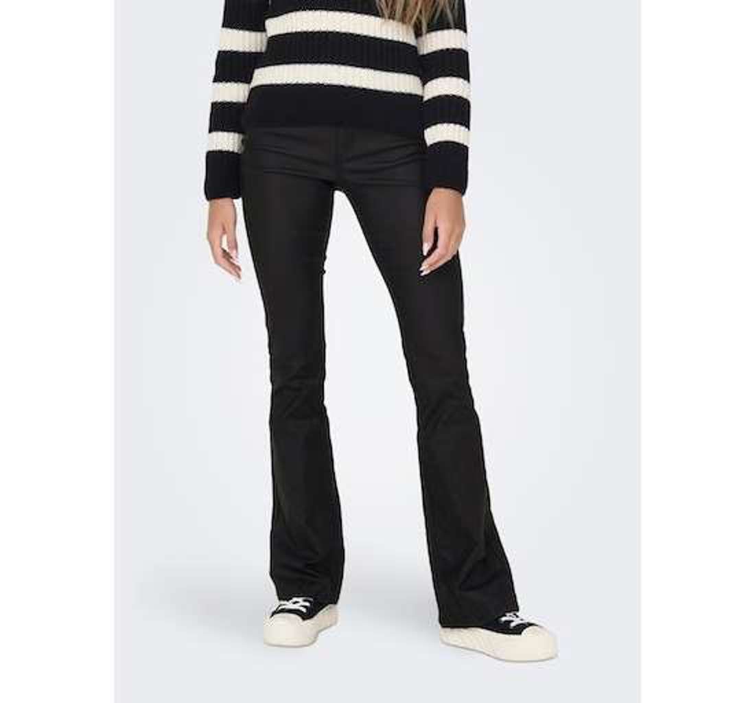 Брюки из искусственной кожи ONLBLUSH MID WAIST FLARED COATED NOOS