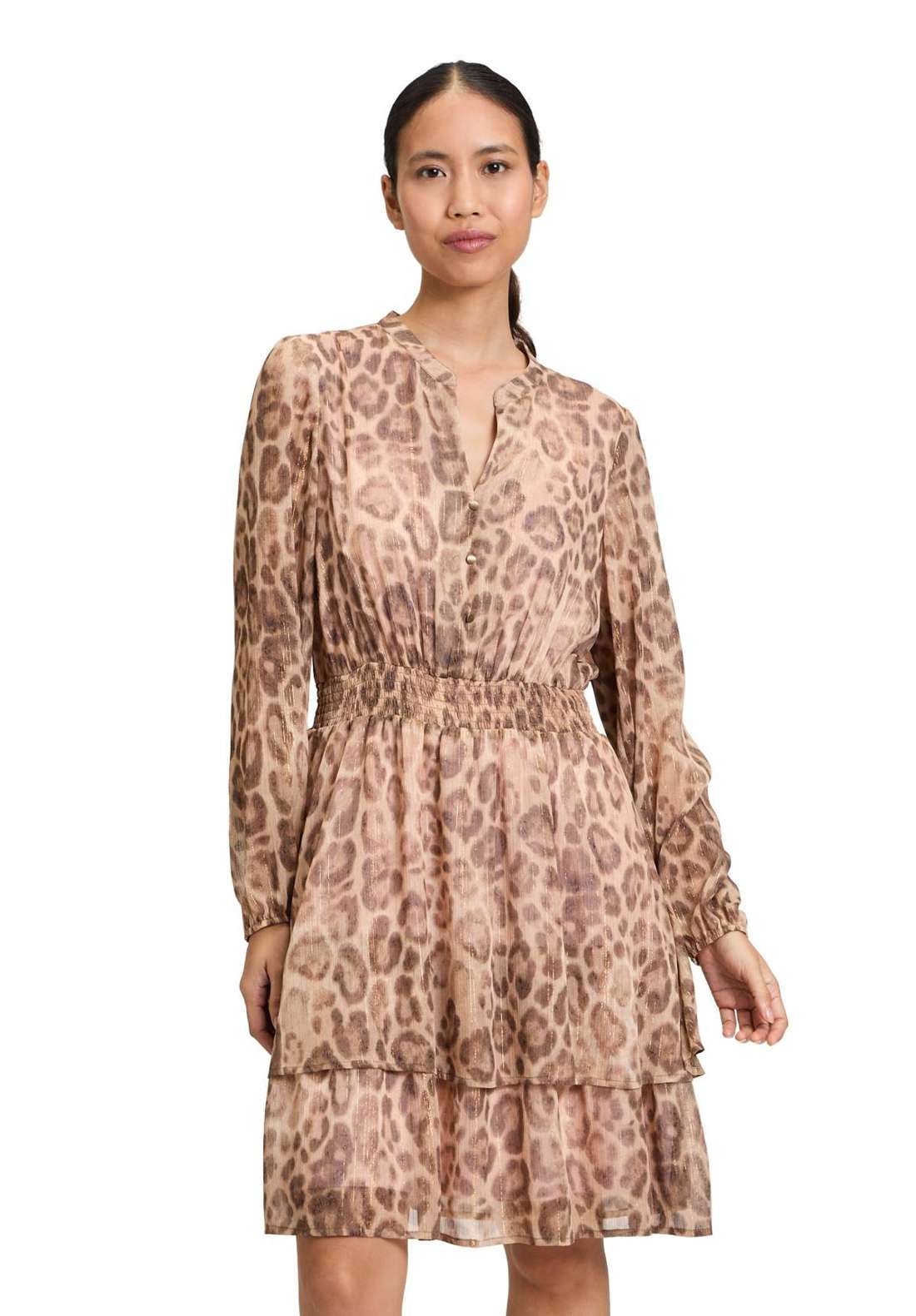 Шифоновое платье Chiffonkleid mit Stufen