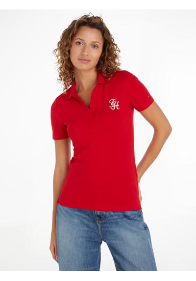 Рубашка-поло с надписью-логотипом Tommy Hilfiger Script SLIM TH SCRIPT OPN-NK POLO SS