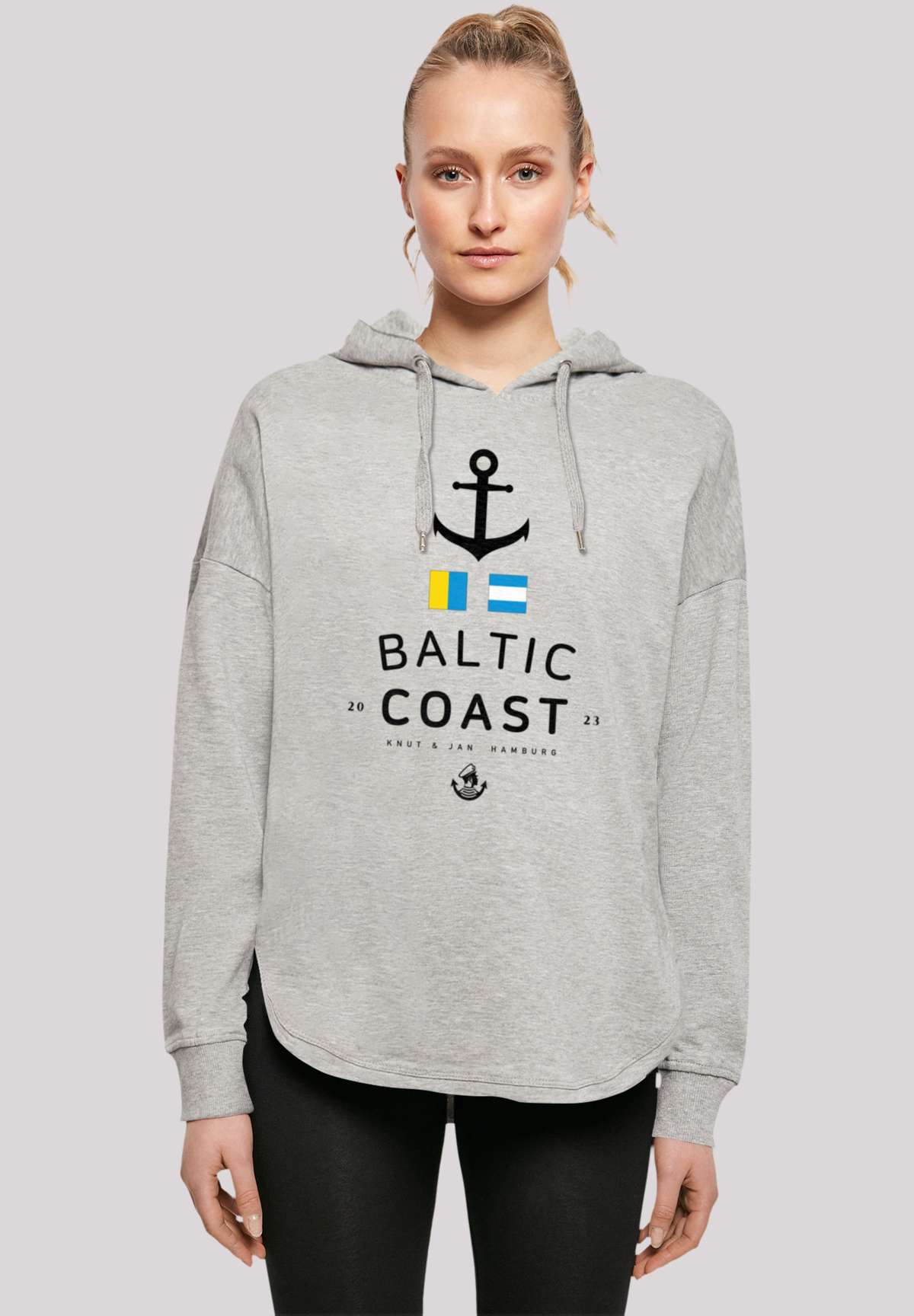 Толстовка с капюшоном Damen Oversized Hoodie Ostsee Flaggen