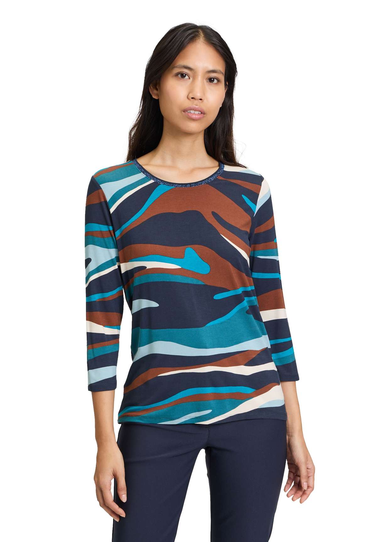 рубашка с рукавом 3/4 Basic Shirt mit Print