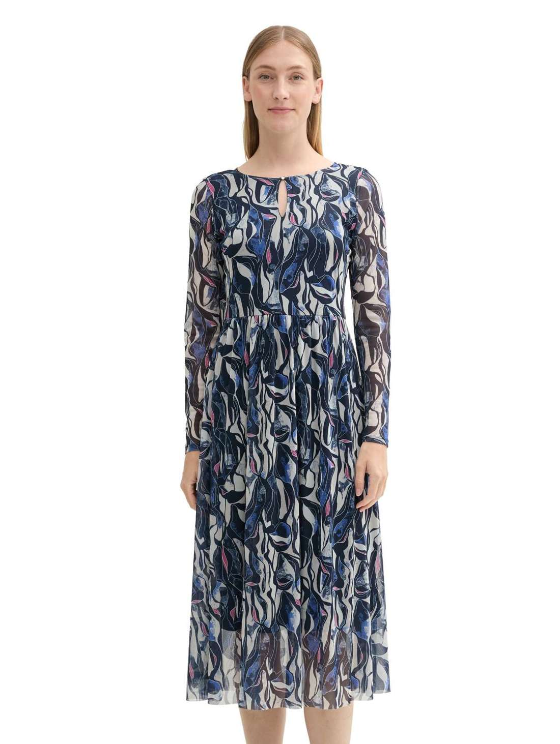 Сетчатое платье с узором