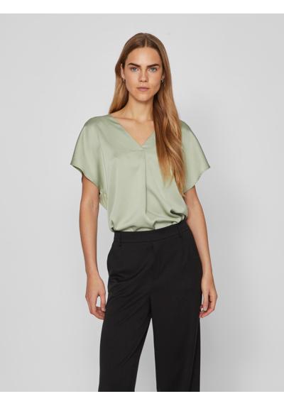 V-образная рубашка VIELLETTE V-NECK S/S SATIN TOP - NOOS