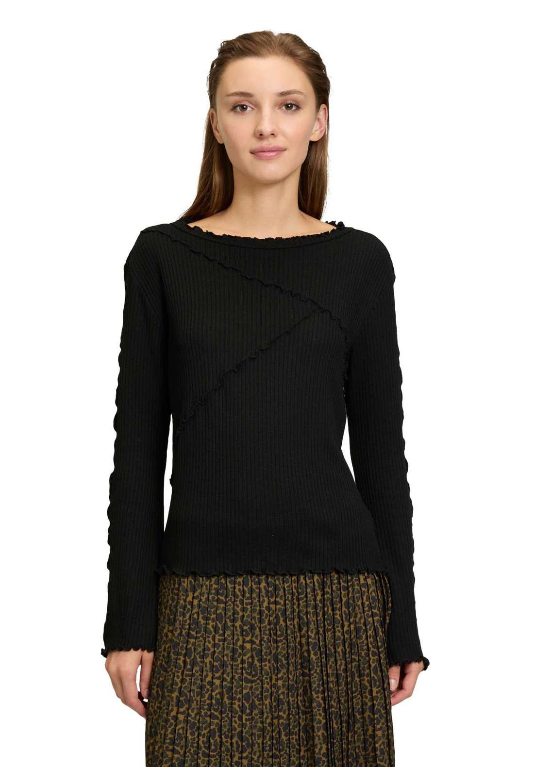 Рубашка с коротким рукавом Langarm-Shirt mit Kragen