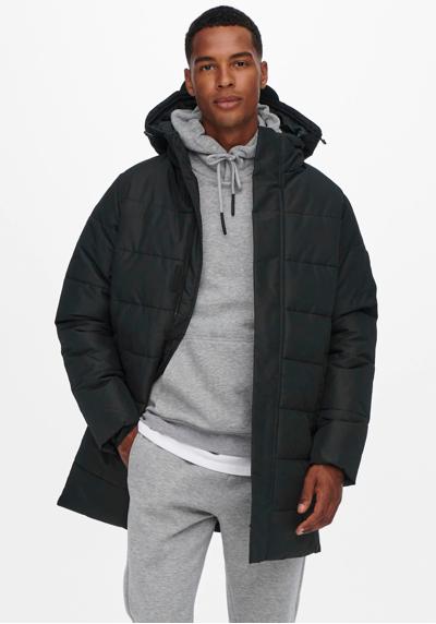 Стеганая куртка с капюшоном ONSCARL LIFE LONG QUILTED COAT NOOS OTW