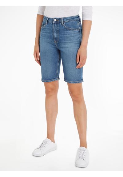 Синие шорты с эффектом потертости DNM SLIM SHORT HW MEL
