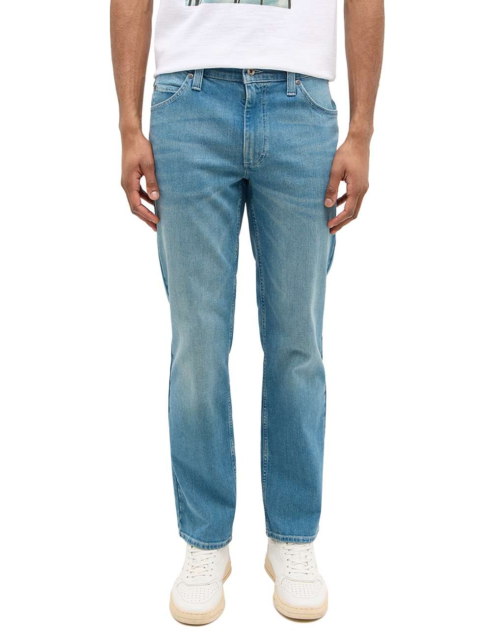 Джинсы с 5 карманами и фирменной этикеткой Style Tramper Straight