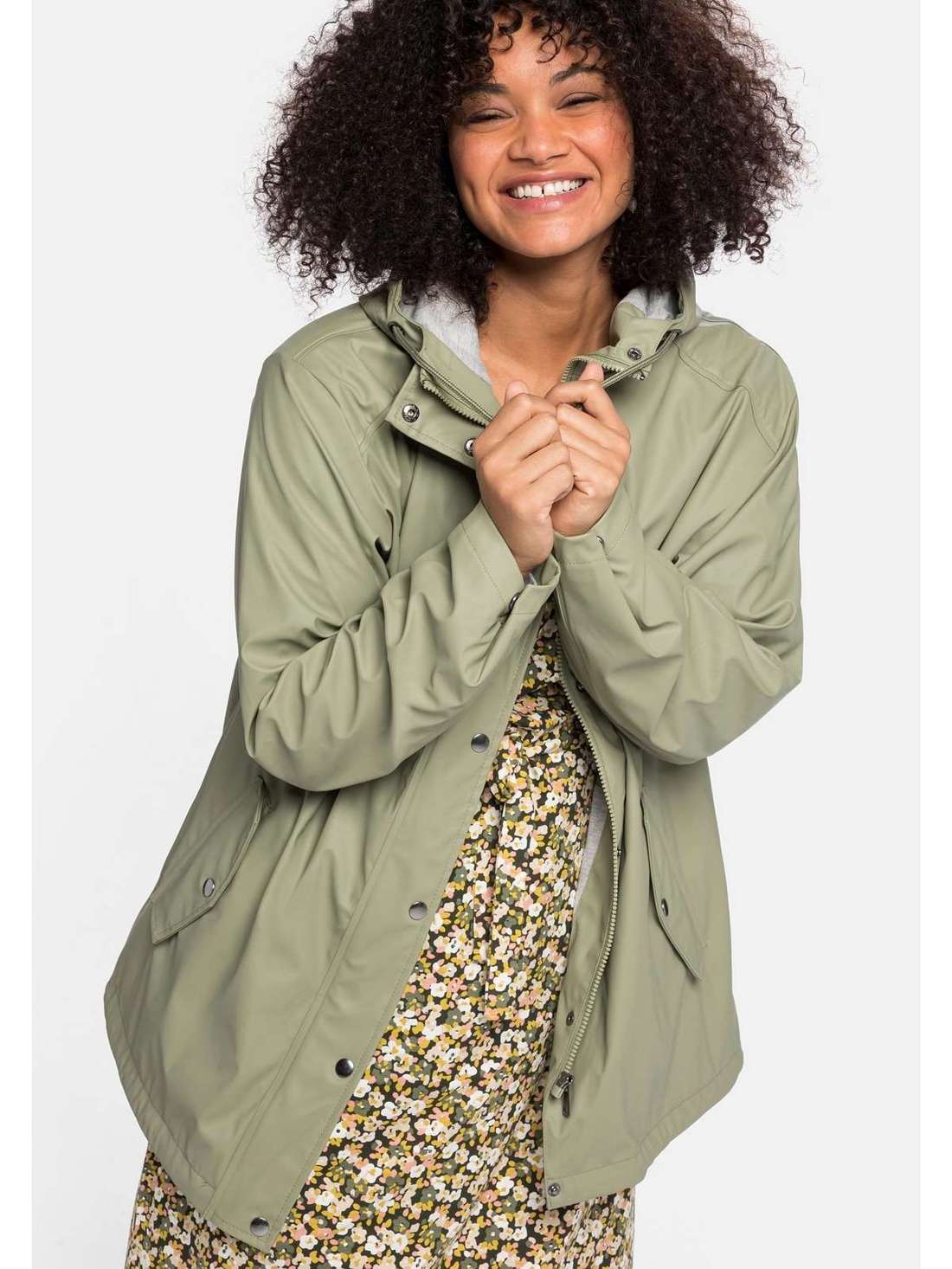 Дождевик с капюшоном и трикотажной подкладкой Große Größen