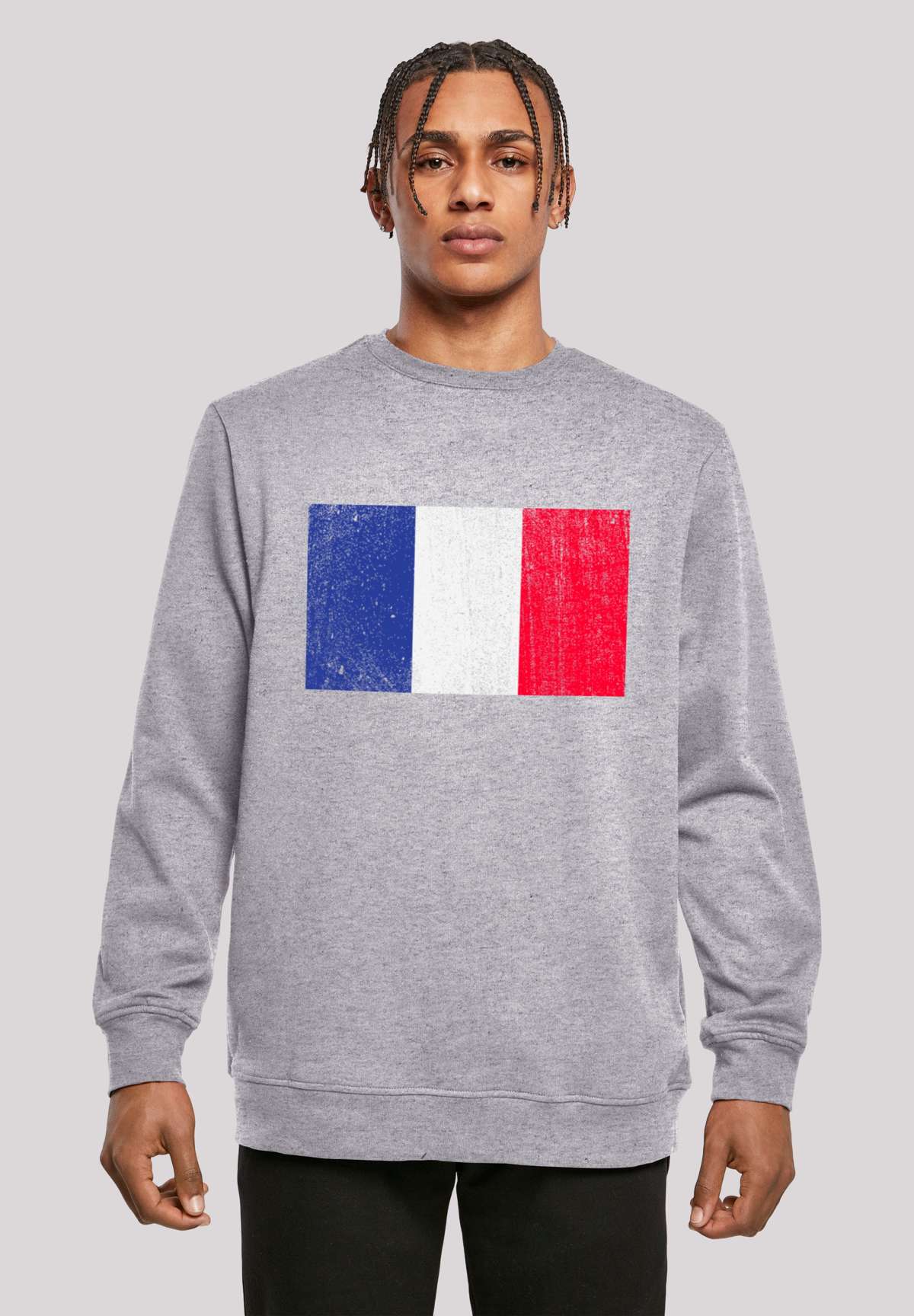 Толстовка с капюшоном France Frankreich Flagge distressed