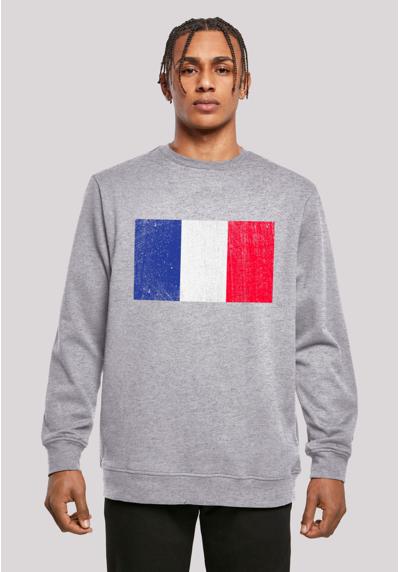 Толстовка с капюшоном France Frankreich Flagge distressed