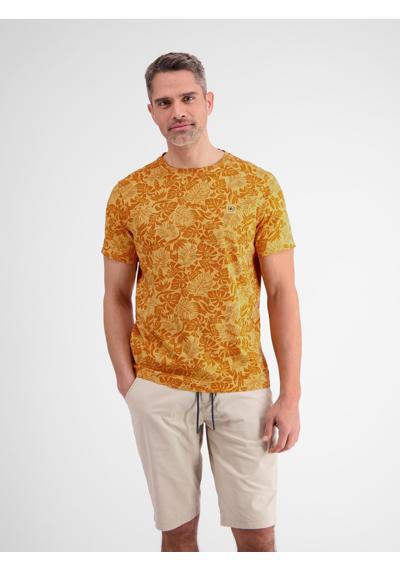футболка LERROS T-Shirt fur Herren mit floralem Print