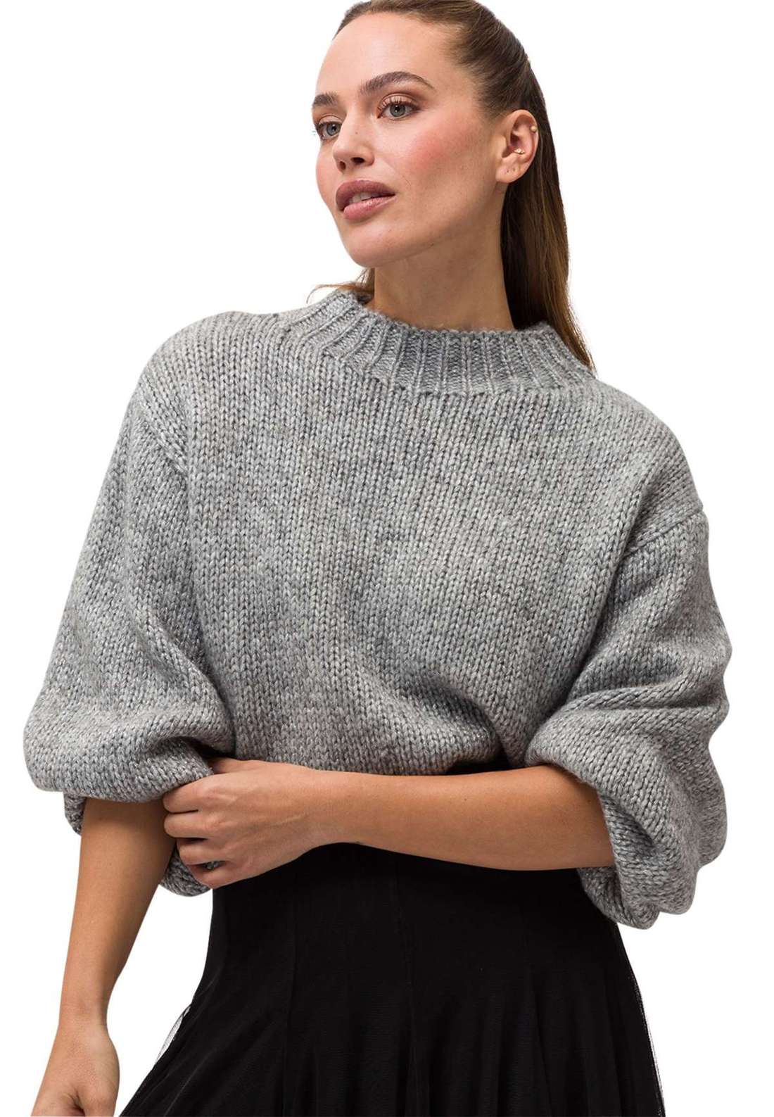 Вязаный свитер zero Strickpullover mit Stehkragen