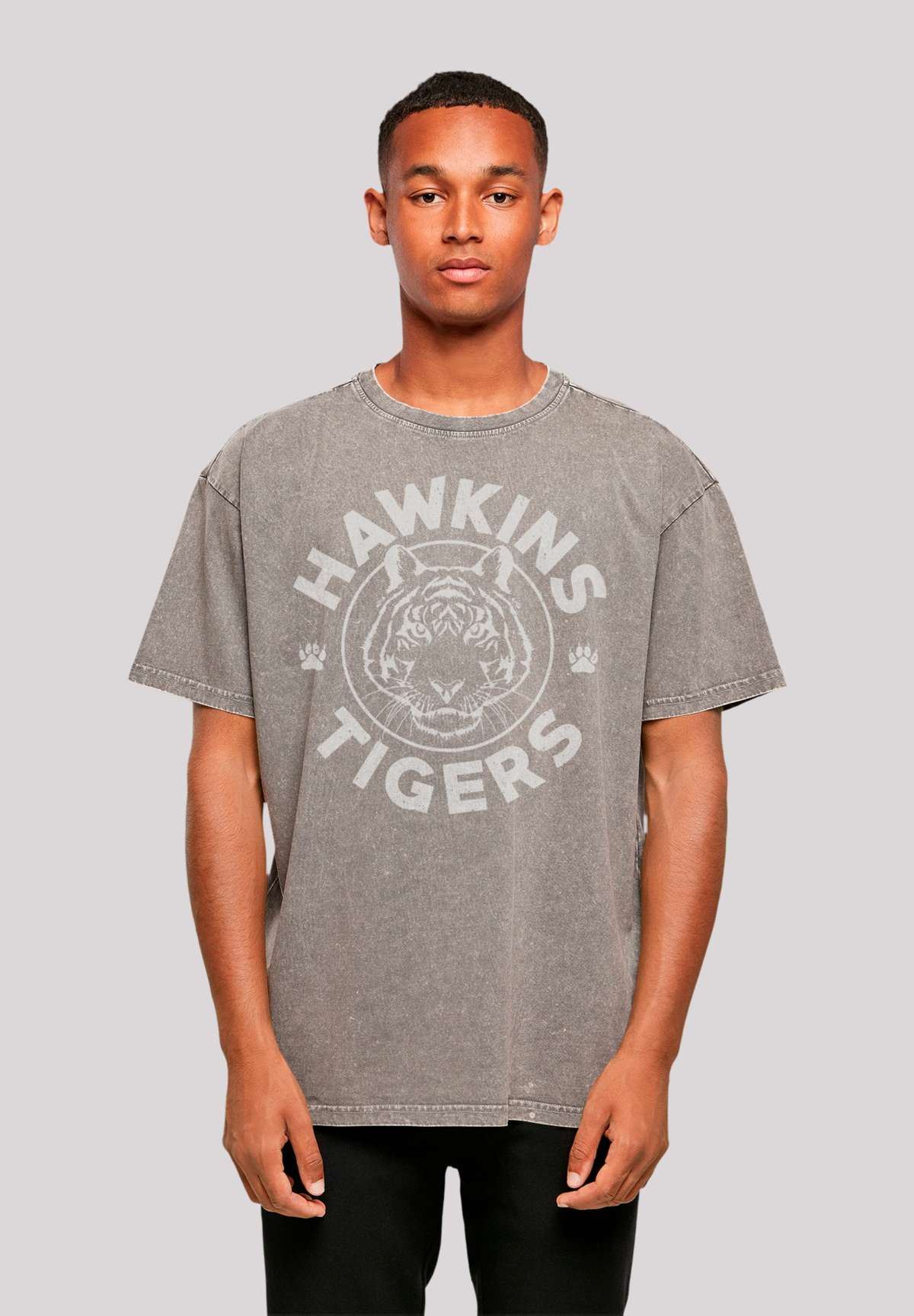 футболка Stranger Things Hawkins Grey Tiger Netflix