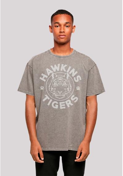 футболка Stranger Things Hawkins Grey Tiger Netflix