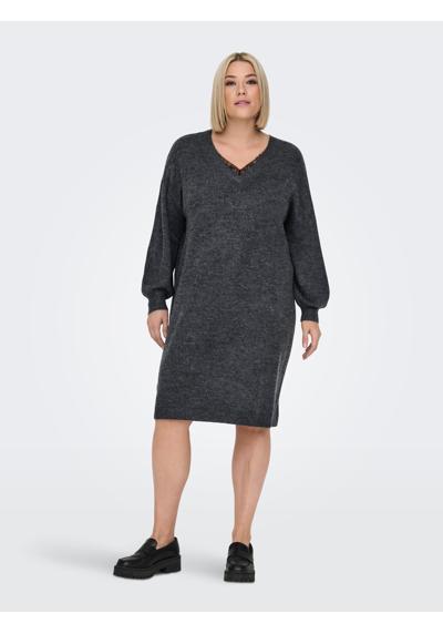 Трикотажное платье с кружевом по горловине CARMANIFESTA LS V-NECK DRESS KNT BF