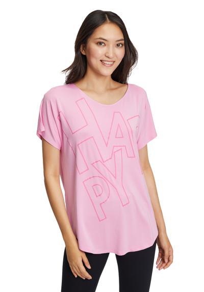 Рубашка с коротким рукавом Oversize-Shirt mit V-Ausschnitt