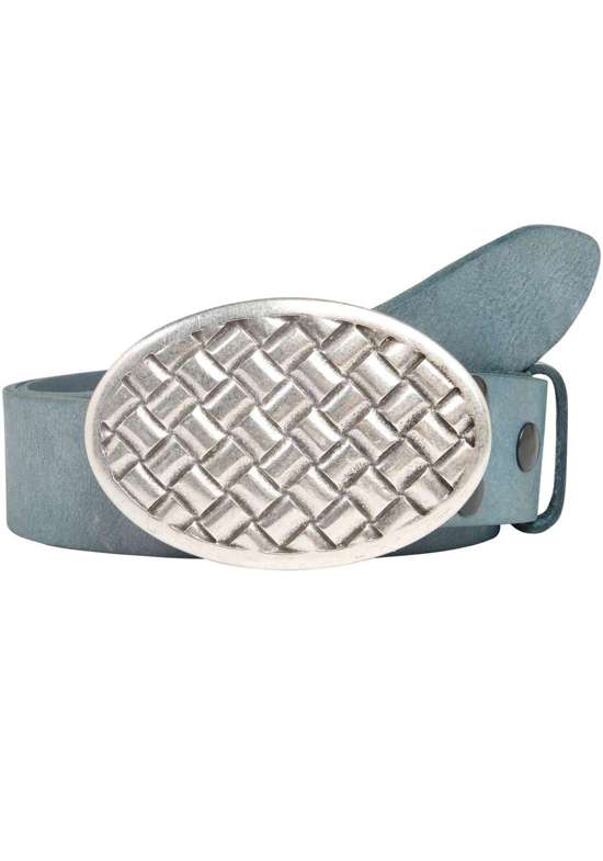 Кожаный ремень со сменной застежкой. Oval Geflochten