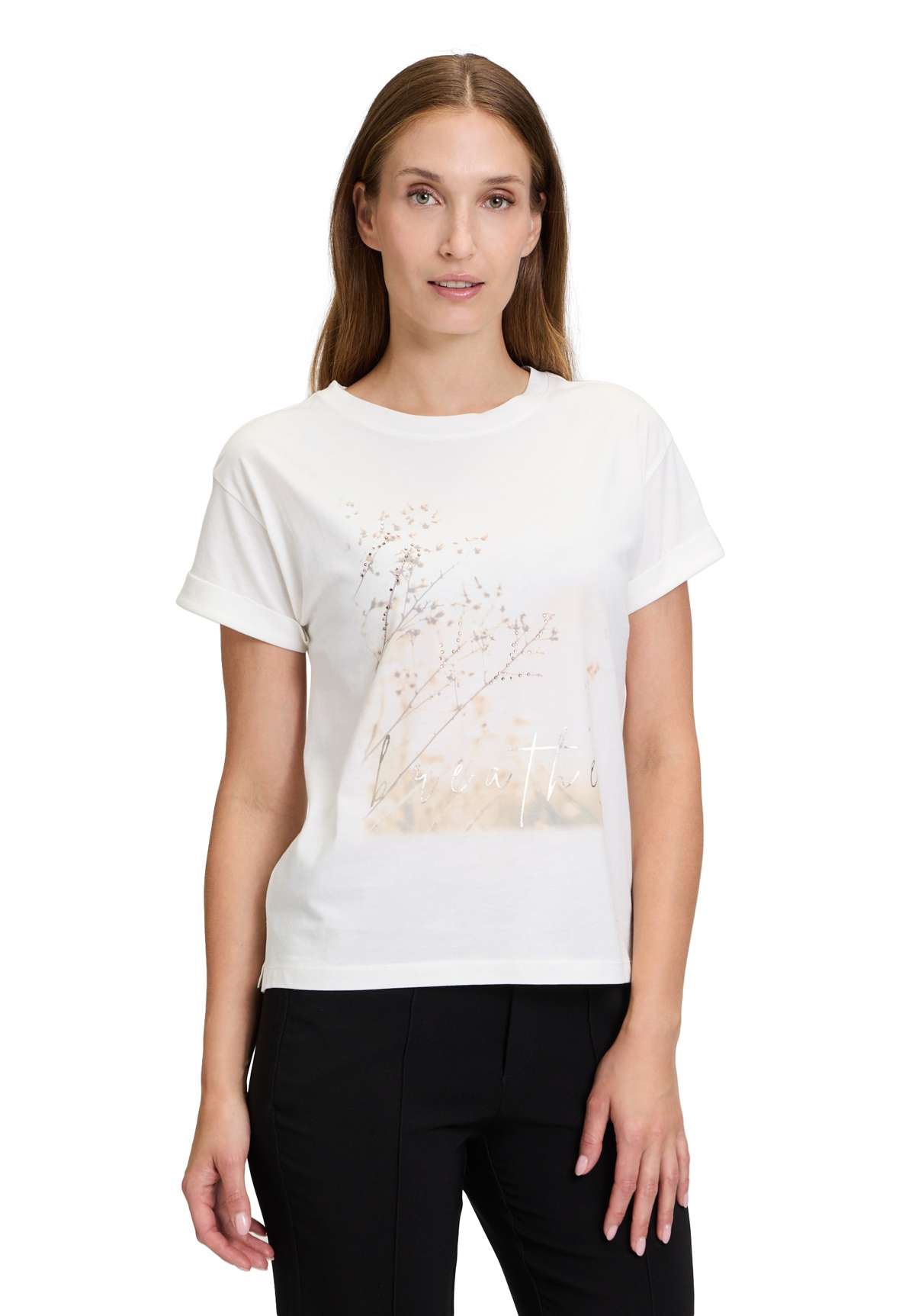 Рубашка с коротким рукавом Printshirt mit Armelaufschlag
