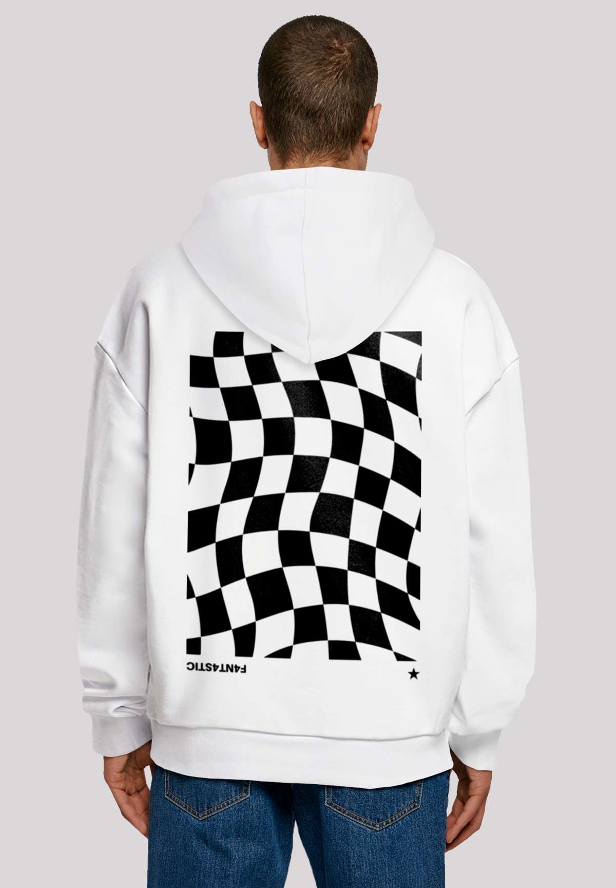 Толстовка с капюшоном Wavy Schach Muster