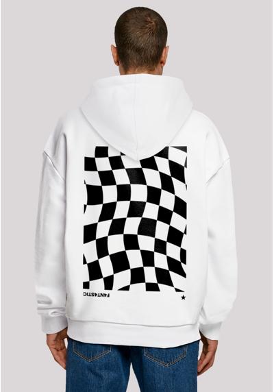 Толстовка с капюшоном Wavy Schach Muster