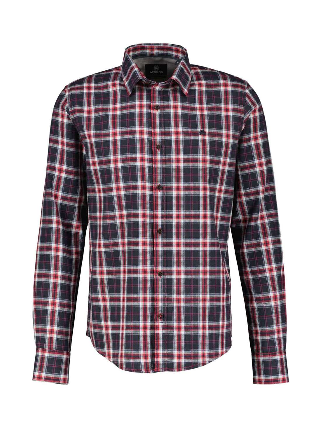 Рубашка в клетку LERROS Herren Karohemd in Strukturqualität