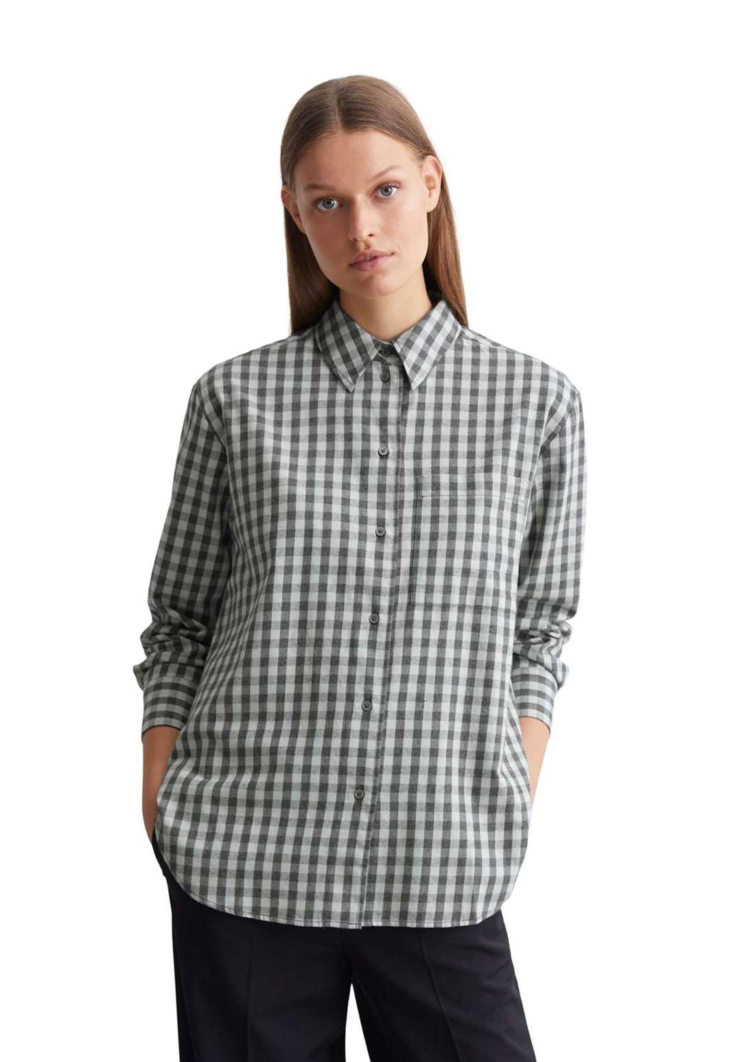 Блузка с длинными рукавами aus softem Baumwoll-Flanell