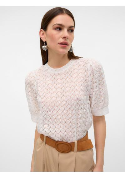 Блузка-рубашка VMBECCA LACE SS O-NECK TOP JRS GA NOOS
