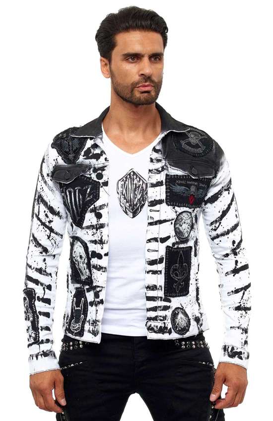 Джинсовая куртка с эффектными заплатками