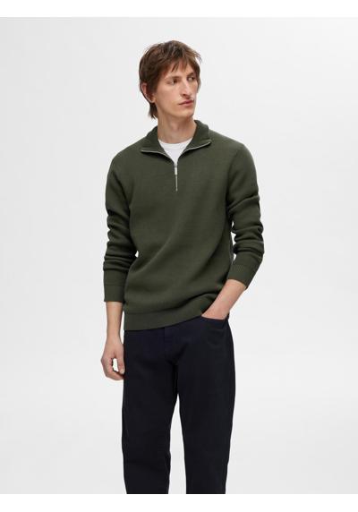 Тройер SLHDANE LS KNIT STRUCTURE HALF ZIP NOOS