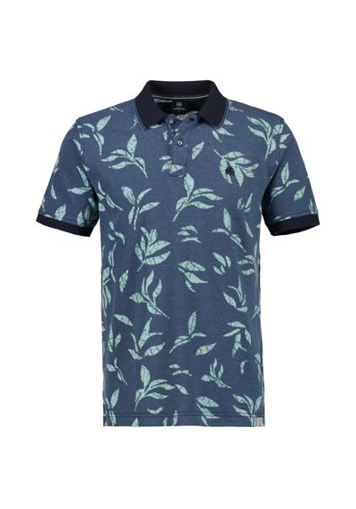 рубашка поло LERROS Poloshirt mit floralem Druck