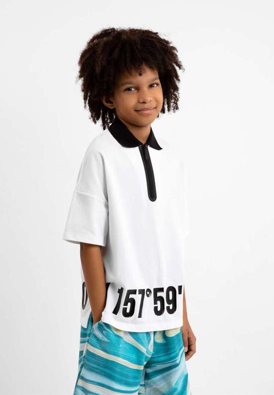 Рубашка-поло с контрастным воротником