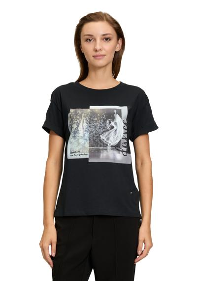 Рубашка с коротким рукавом Printshirt mit Ärmelaufschlag