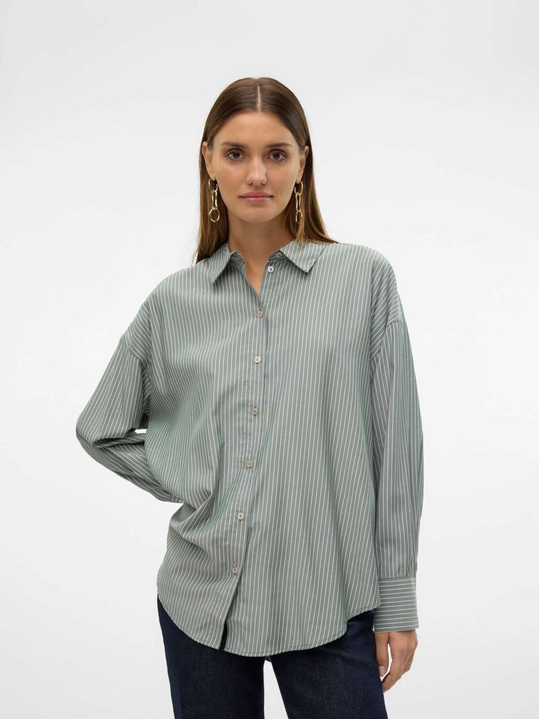 Блузка с длинными рукавами VMNORA LS OVERSIZE SHIRT WVN GA NOOS