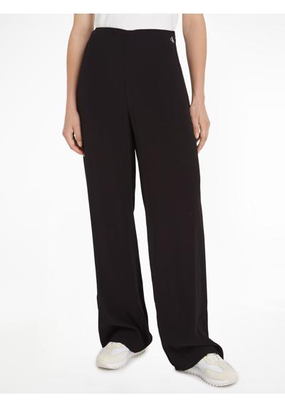 Костюмные брюки с логотипом бренда CHIFFON WIDE LEG PANT