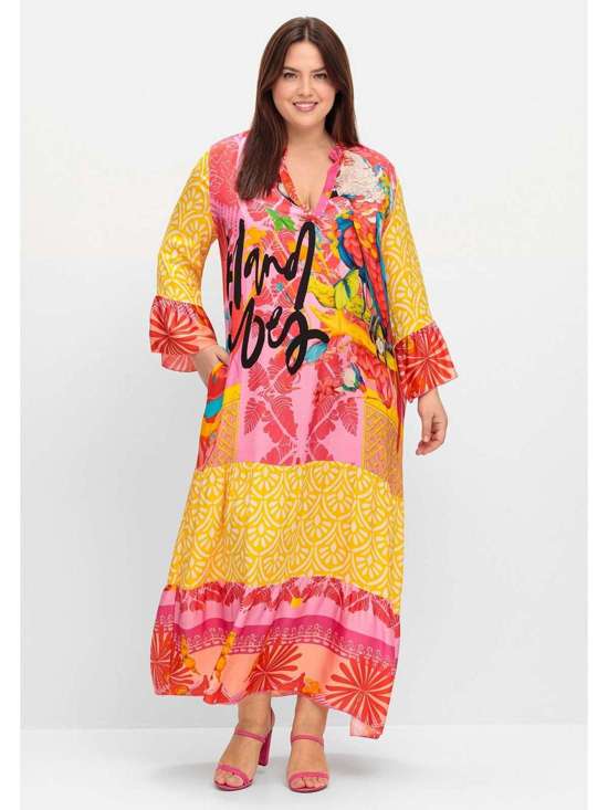 Летнее платье макси с принтом Große Größen