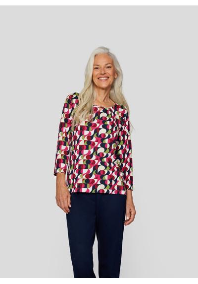 Рубашка с принтом Shirt mit geometrischem Muster
